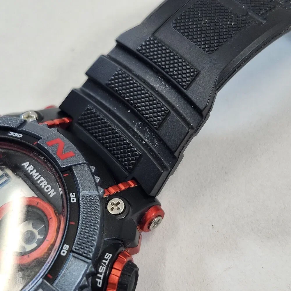 Armitron Sport Digital Chronograph Watch Mens Works Month Day Date Alarm